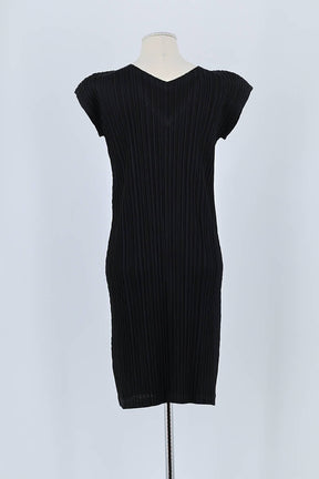 Robe Pleats Please Noir en Polyester