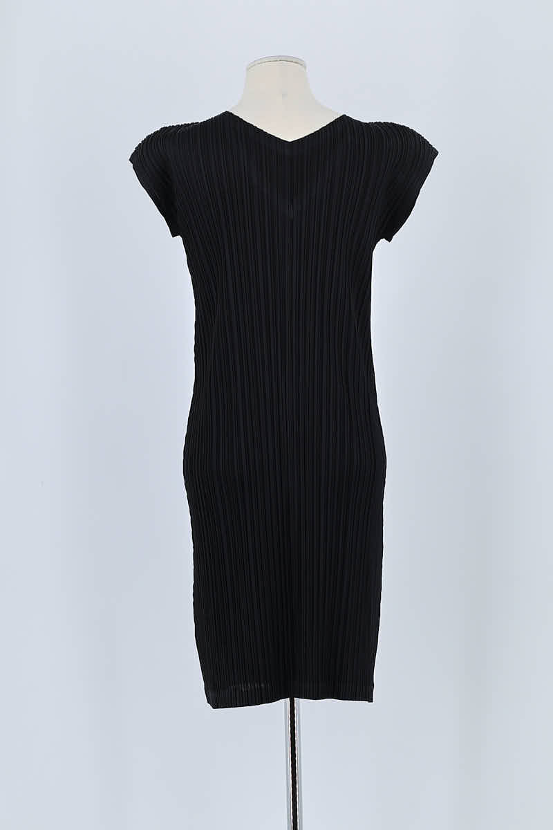 Robe Pleats Please Noir en Polyester