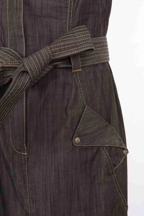 Robe Plein Sud Anthracite en Coton