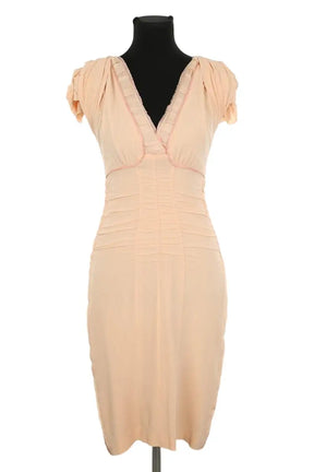 Robe Prada Beige en Soie, taille M - Seconde Main