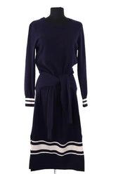 Robe pull Sandro Marine en Laine, taille S - Seconde Main
