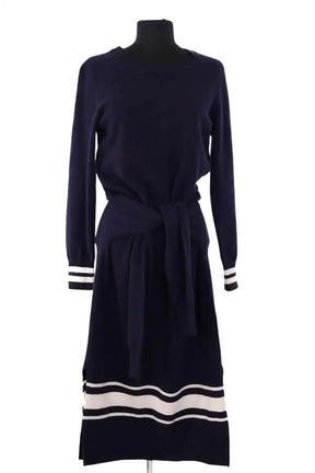 Robe pull Sandro Marine en Laine, taille S - Seconde Main