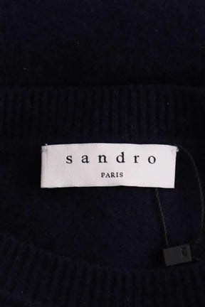 Robe pull Sandro Marine en Laine