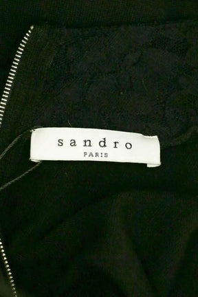 Robe pull Sandro Noir en Synthétique