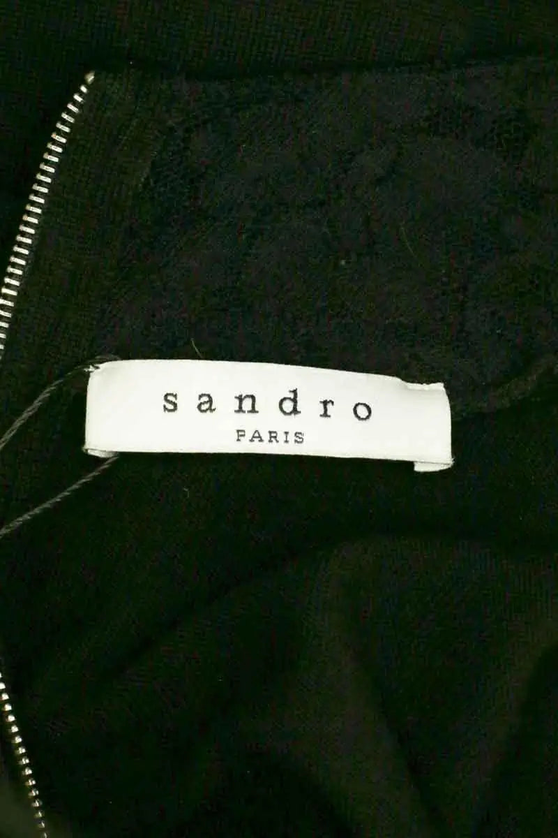 Robe pull Sandro Noir en Synthétique