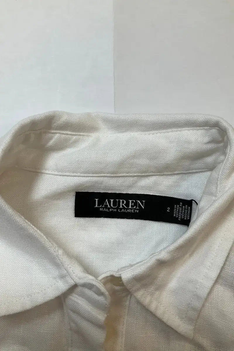 Robe Ralph Lauren Blanc en Lin