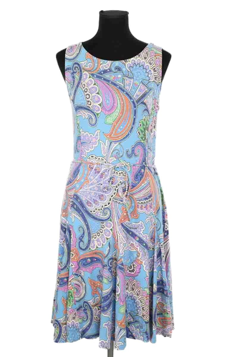 Robe Ralph Lauren Bleu en Coton, taille M - Seconde Main