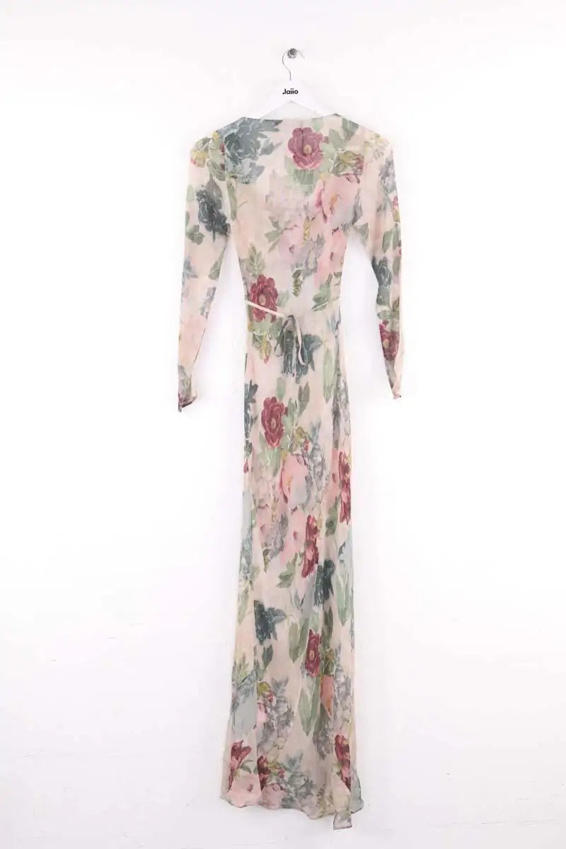 Robe Réalisation Beige en Soie
