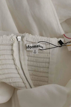 Robe Reformation Blanc en Lin