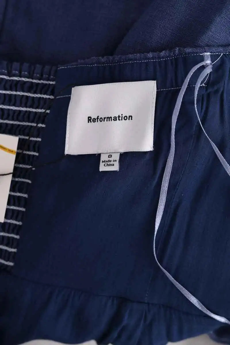 Robe Reformation Bleu en Lin