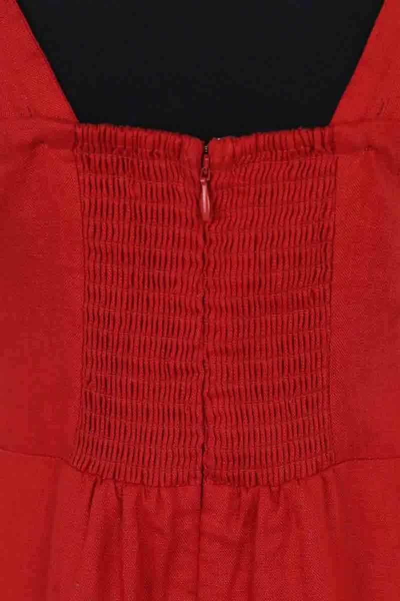 Robe Reformation Rouge en Lin