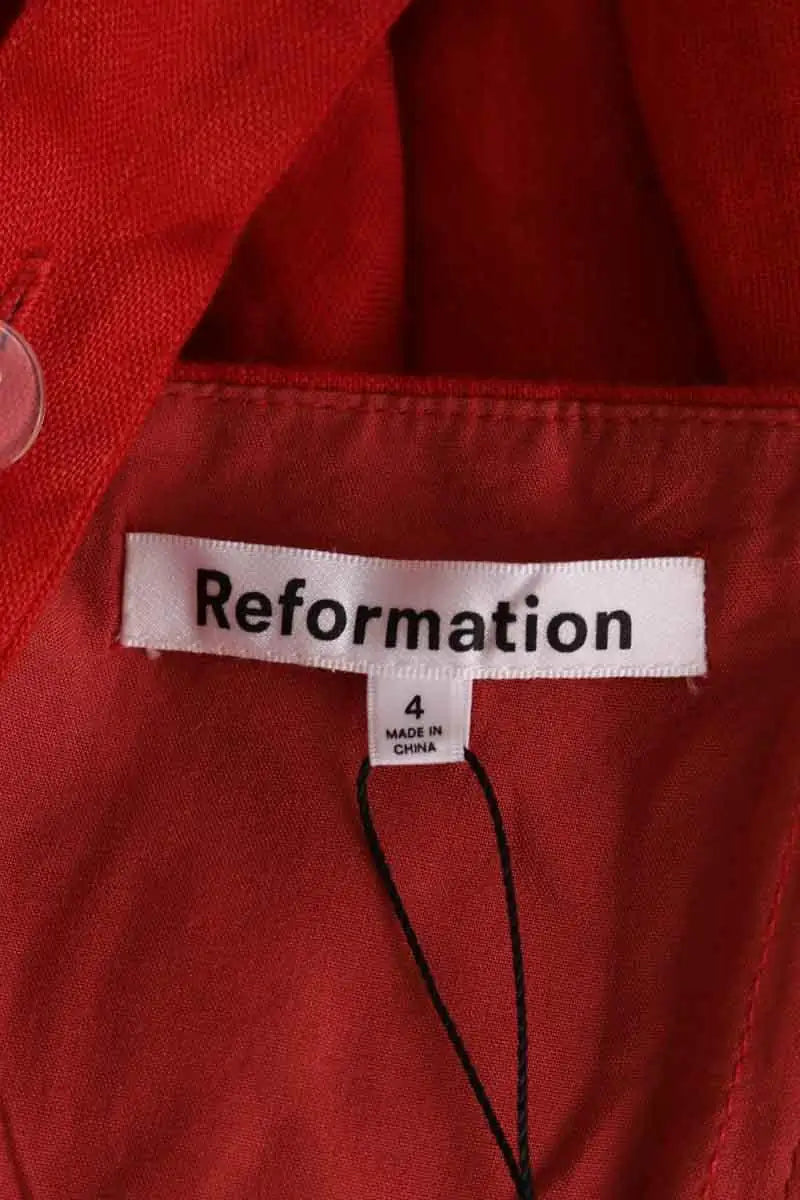 Robe Reformation Rouge en Lin