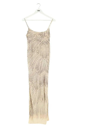 Robe Roberto Cavalli Beige en Synthétique, taille L - Seconde Main