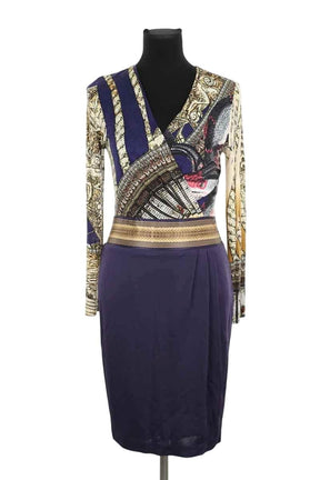 Robe Roberto Cavalli Bleu en Viscose, taille M - Seconde Main