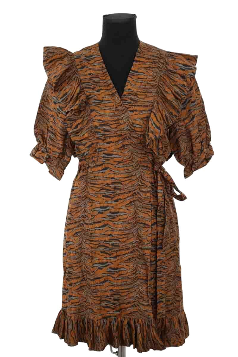 Robe Roseanna Marron en Lin, taille XS - Seconde Main