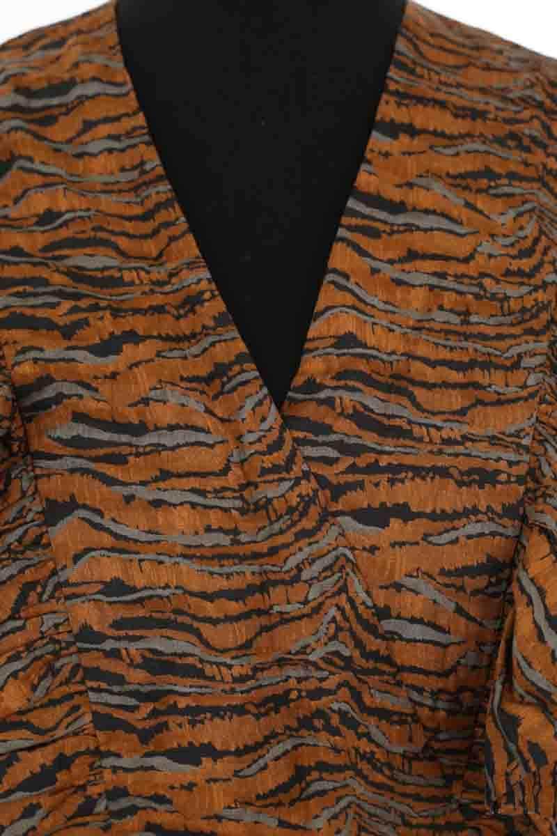 Robe Roseanna Marron en Lin