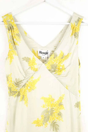 Robe Rouje Jaune en Synthétique