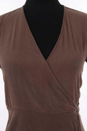 Robe Rouje Marron en Coton