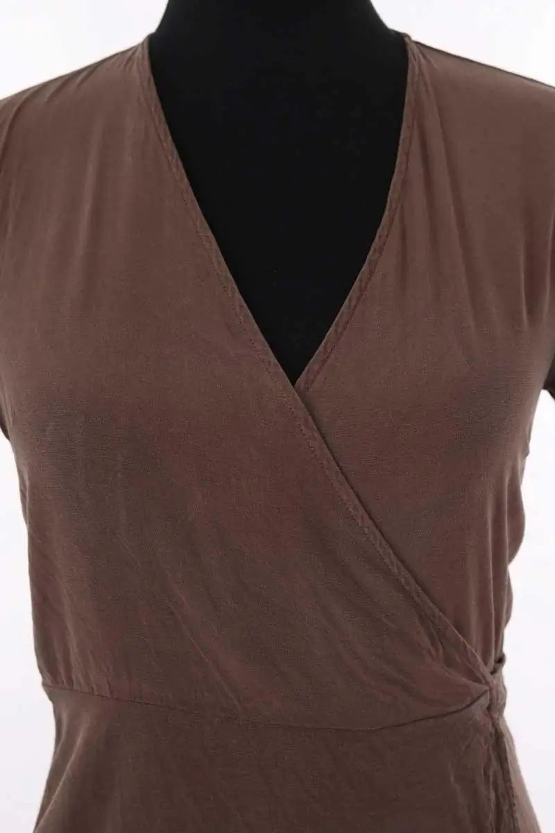 Robe Rouje Marron en Coton
