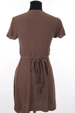 Robe Rouje Marron en Coton