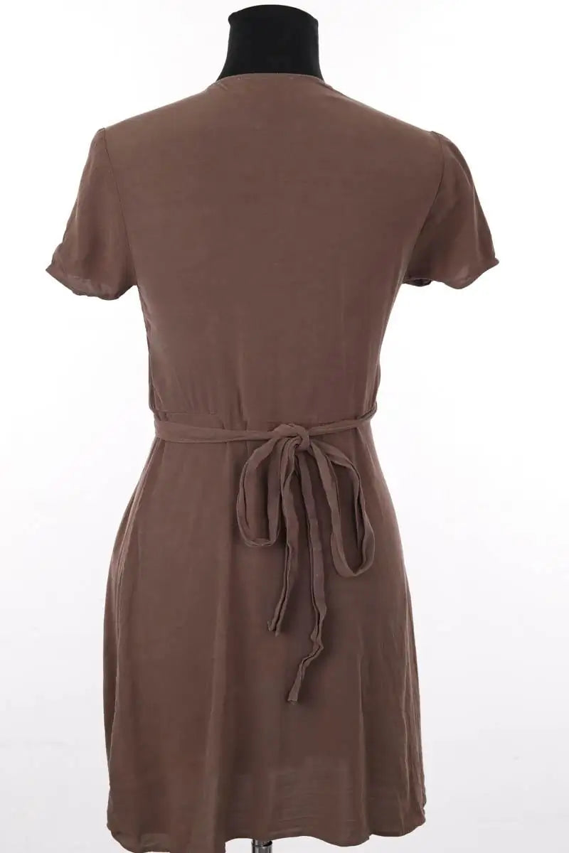 Robe Rouje Marron en Coton