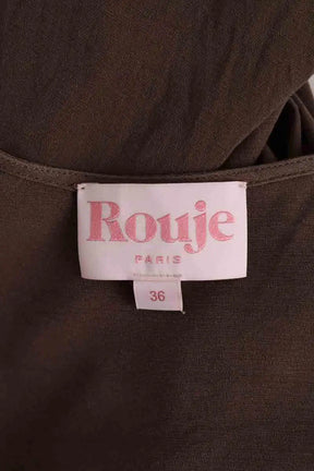 Robe Rouje Marron en Coton