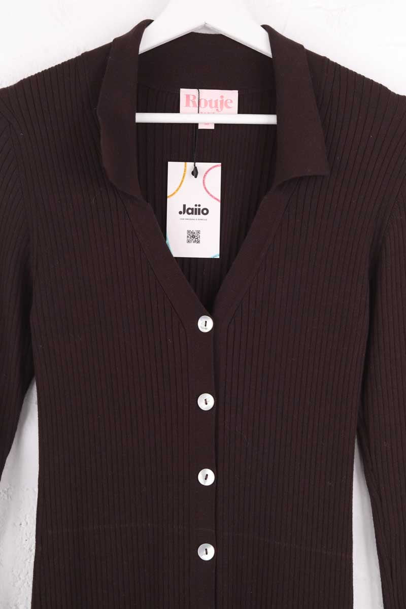Robe Rouje Marron en Synthétique