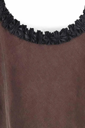 Robe Rouje Marron en Synthétique