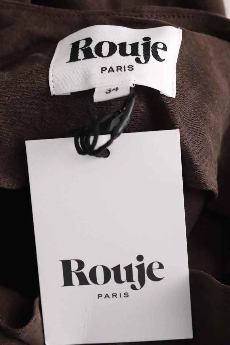 Robe Rouje Marron en Synthétique
