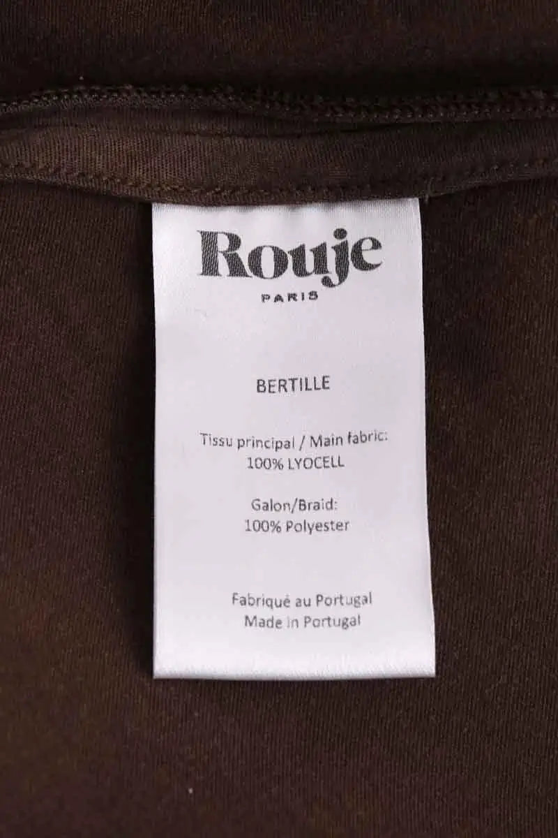 Robe Rouje Marron en Synthétique