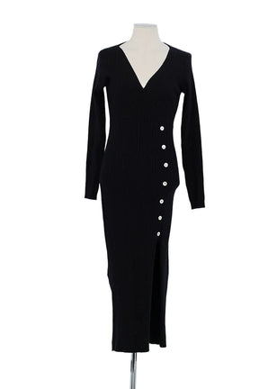 Robe Rouje Noir en Viscose, taille XS - Seconde Main