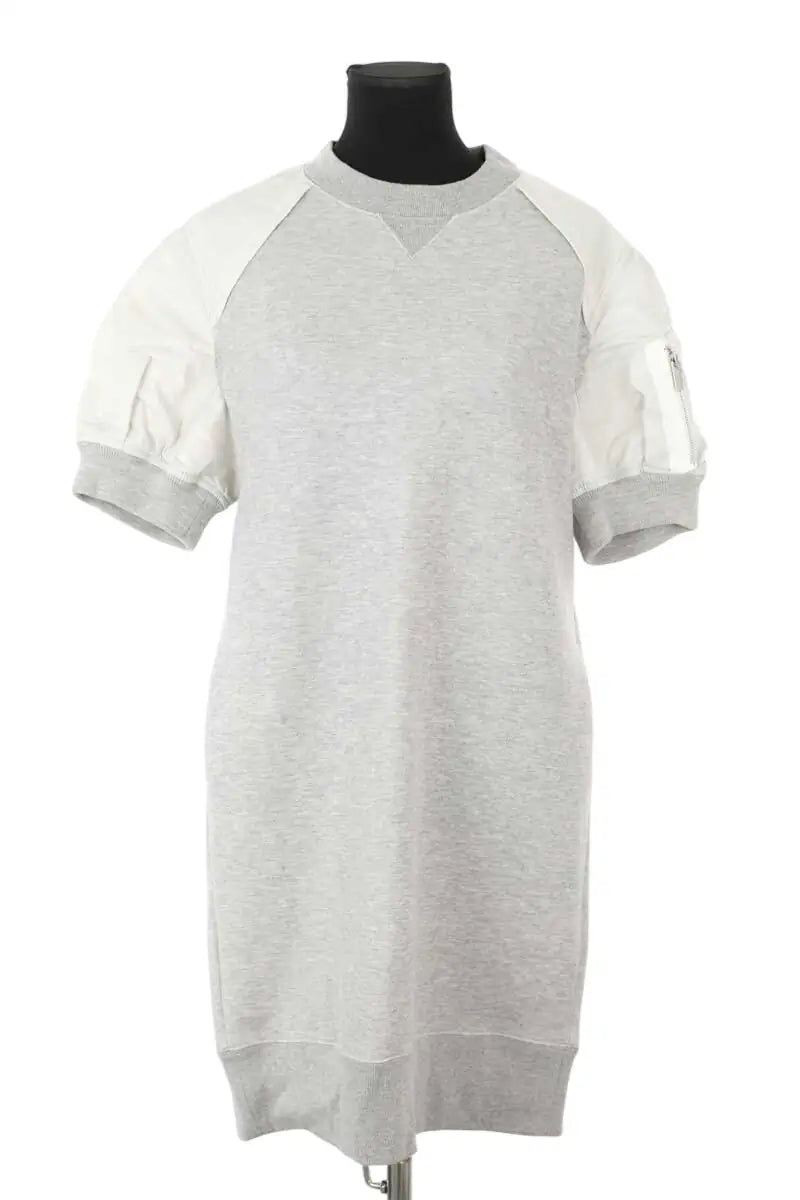Robe Sacai Gris en Coton, taille M - Seconde Main