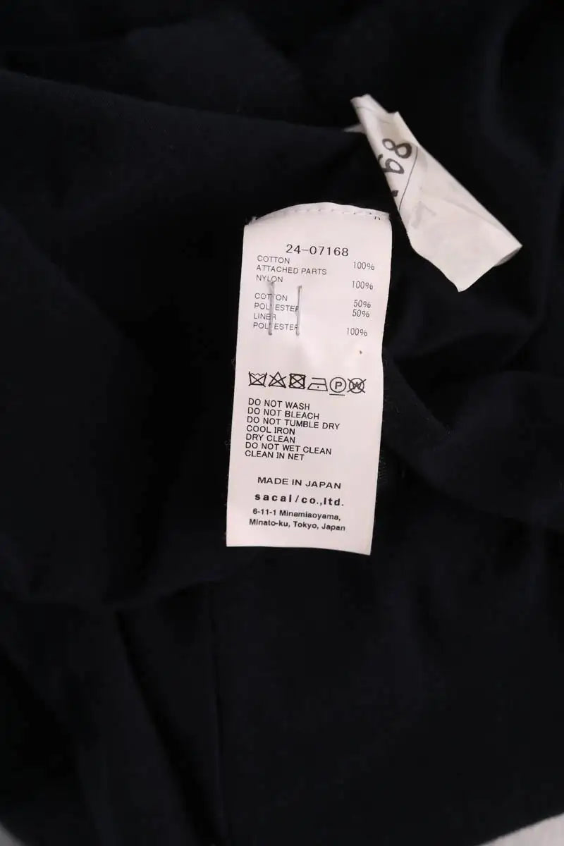 Robe Sacai Noir en Coton