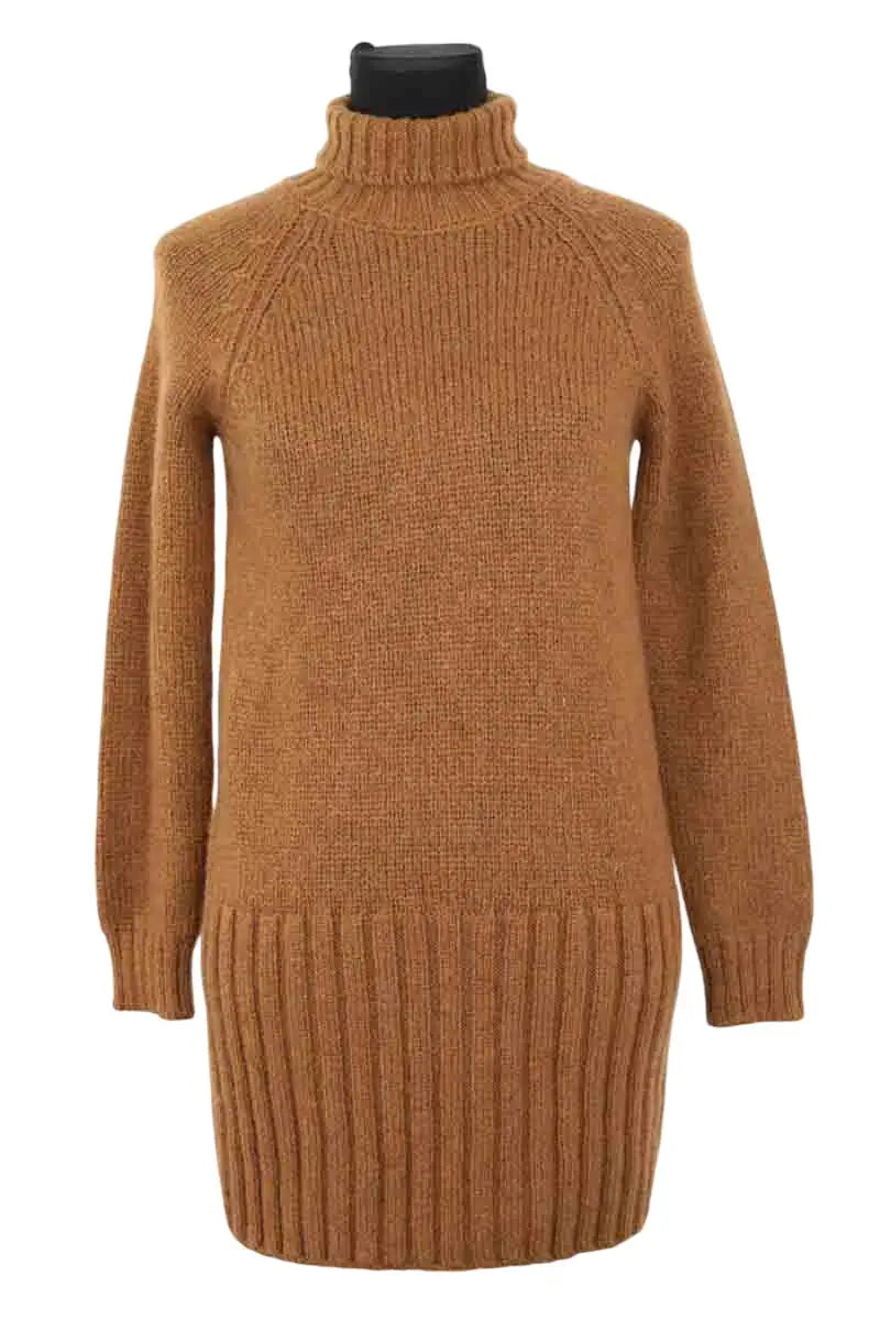 Robe Saint Laurent Kaki en Laine, taille XS - Seconde Main