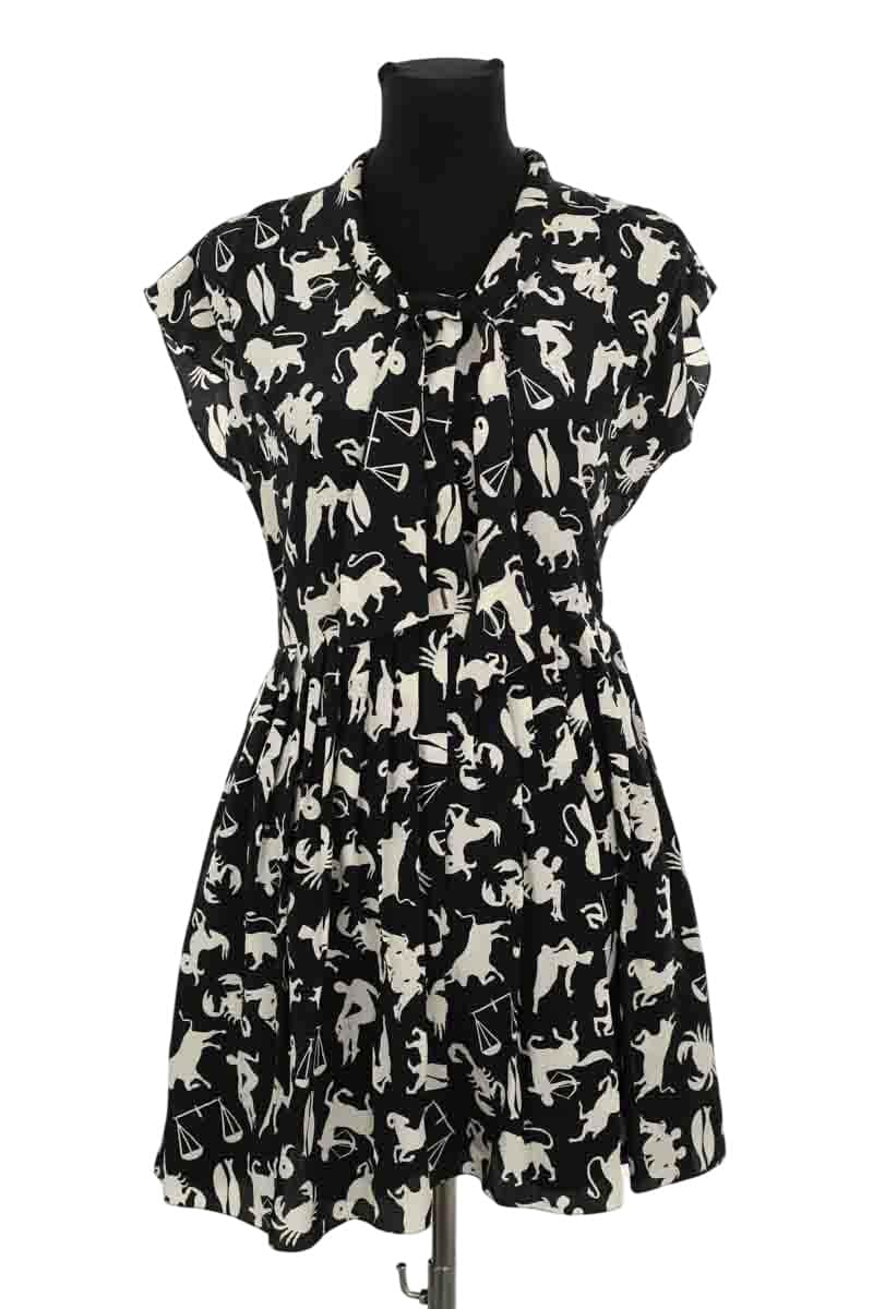 Robe Saint Laurent Noir en Soie, taille M - Seconde Main