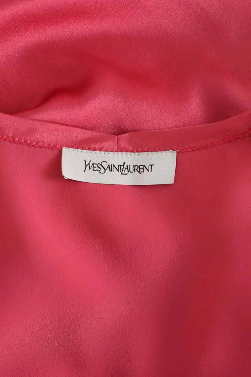 Robe Saint Laurent Rose en Soie