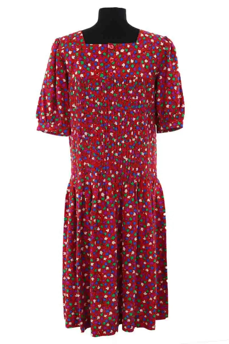 Robe Saint Laurent Rouge en Soie