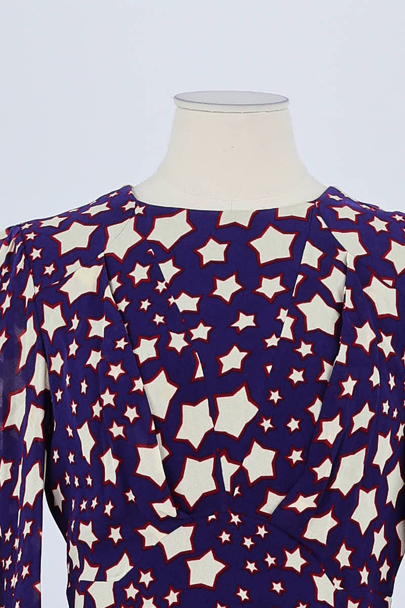 Robe Saint Laurent Violet en Viscose