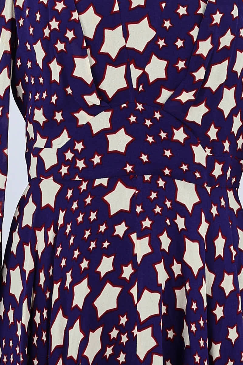 Robe Saint Laurent Violet en Viscose