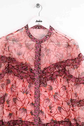Robe Saloni Rose en Soie