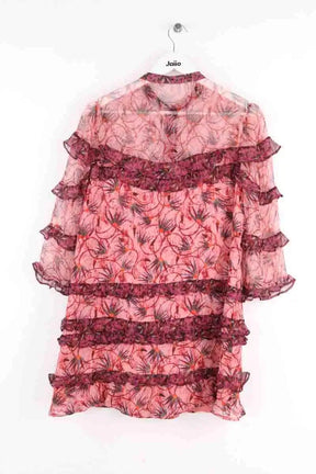 Robe Saloni Rose en Soie