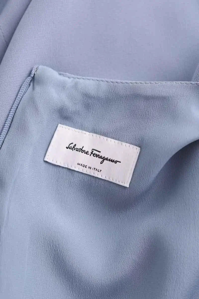 Robe Salvatore Ferragamo Bleu en Soie