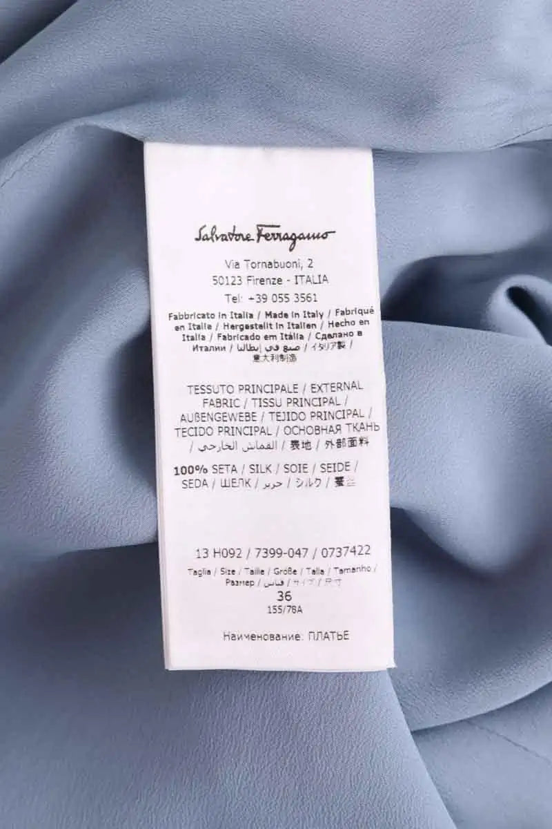 Robe Salvatore Ferragamo Bleu en Soie