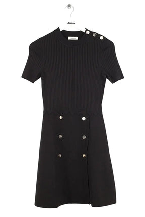 Robe Sandro Alyssa Noir en Viscose, taille S - Seconde Main