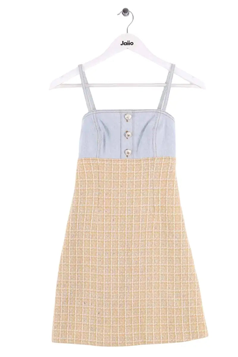 Robe Sandro Beige en Coton, taille S - Seconde Main
