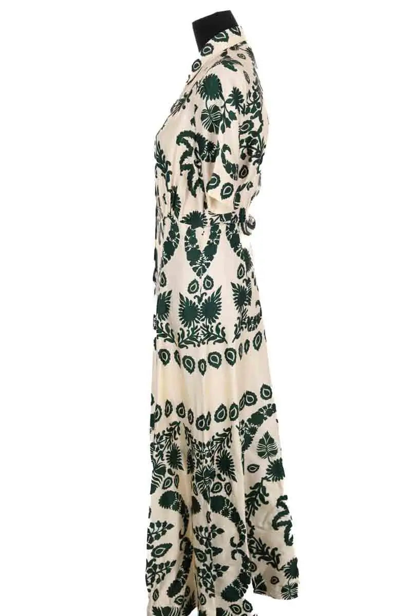 Robe Sandro Beige en Viscose