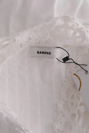 Robe Sandro Blanc en Coton