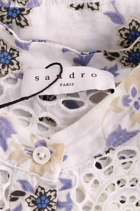 Robe Sandro Blanc en Coton