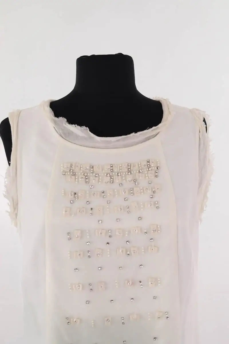 Robe Sandro Blanc en Synthétique