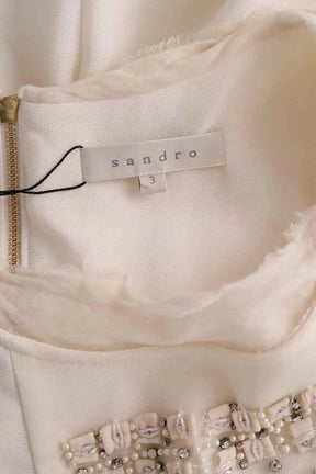 Robe Sandro Blanc en Synthétique